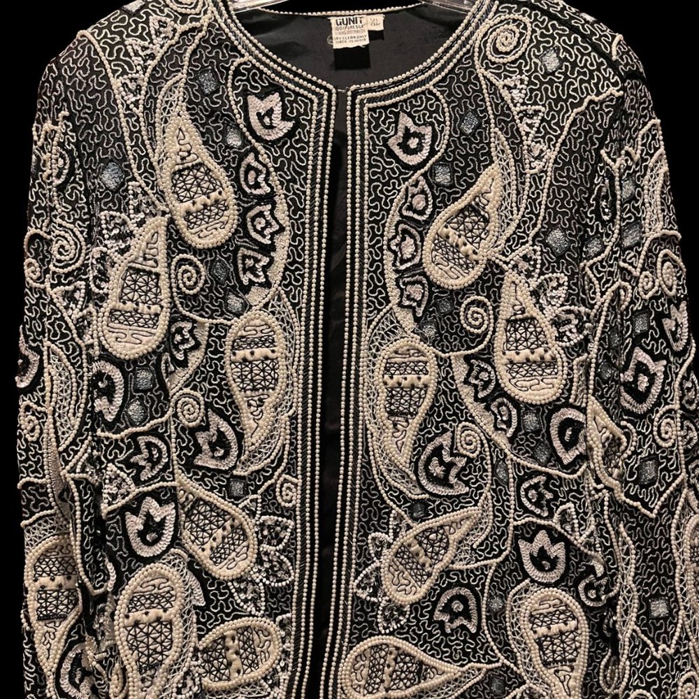 Formal Vintage Silk Beaded Jacket